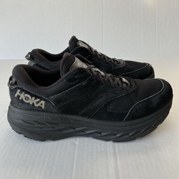 Hoka One One X Engineered Garments Bondi L Black/Cow Hair Athletic Shoes M 14 - Picture 4 of 16